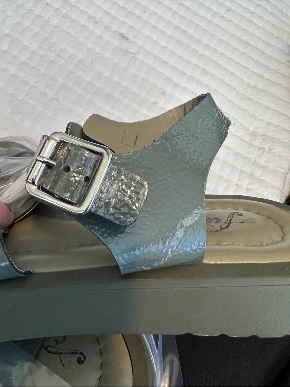 Free People Finn Fisherman Platform Sandals in Sea Serpent Green Sz 40 - Picture 9 of 9